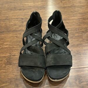 Eileen Fisher Leather Sway Ankle Strap Sandal